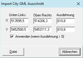 Formular City GML Import